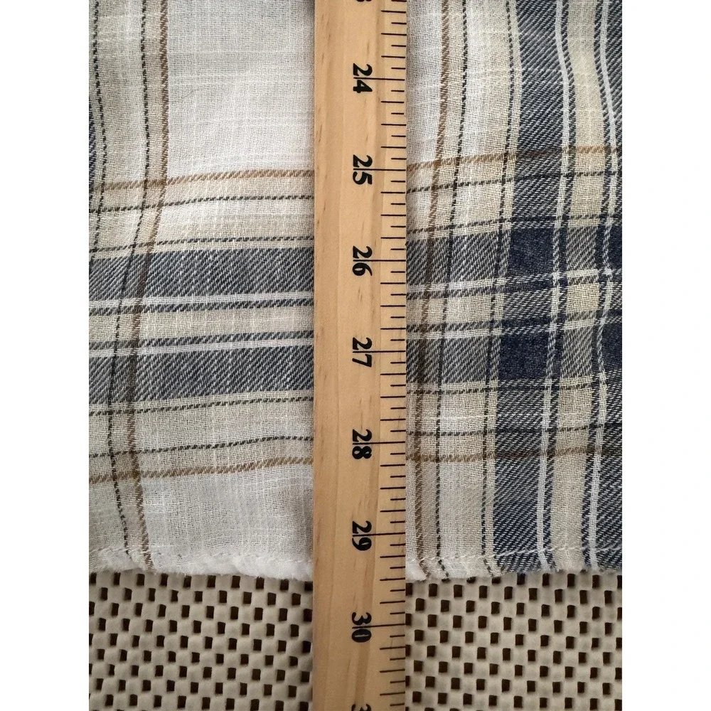 BKE Mens Western Style Lightweight Flannel Shirt Size L Pearl Snap The Buckle